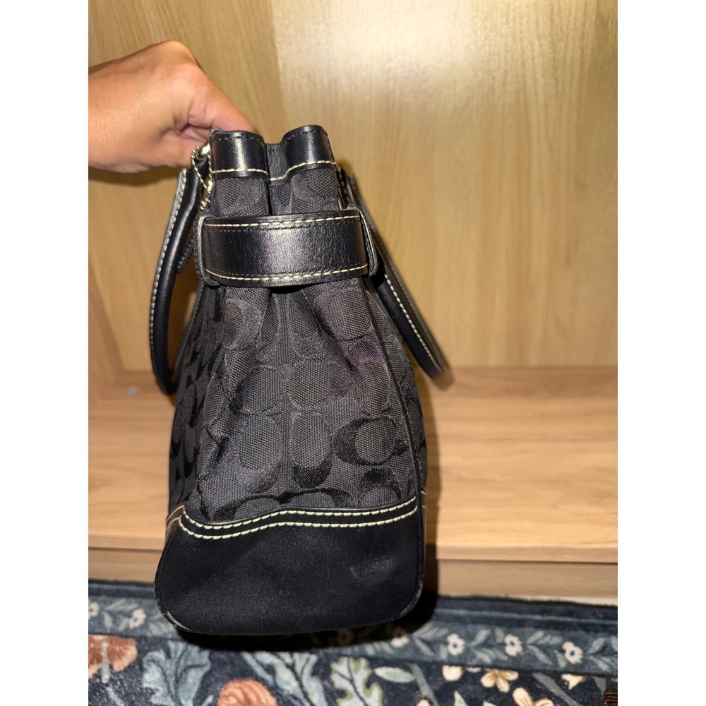 Coach Hamptons Signature Carryall Tote Bag Black - Gem